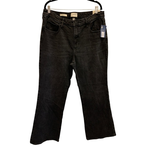 Universal Thread Denim - NWT High Rise Flare Jeans Women's 17 Long Black Wash Stretch Denim